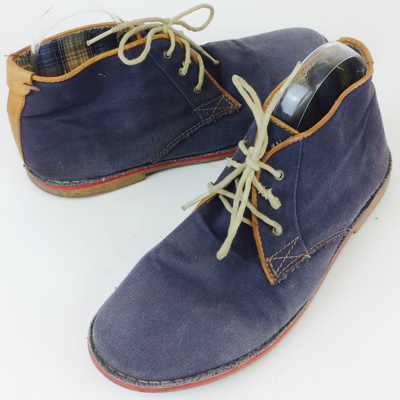Zara Other - Zara Blue Lace Up Chukka Boots Style Shoes Size 8